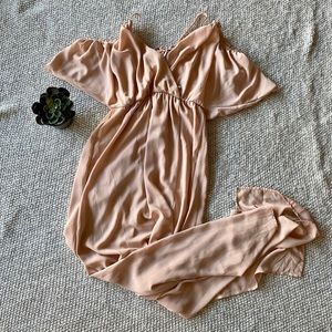 Gianni Bini Blush Cold Shoulder Maxi Dress